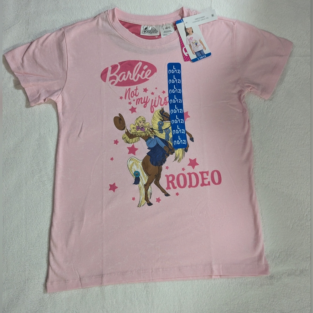 Barbie Pink Kids Girls Rodeo T-Shirt